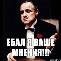 Ебал я Ваше мнения!!!