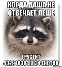 когда Даша не отвечает Леше грустит 4329483948034 енотов