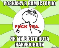 Розкажу я вам історію як ми в селі кота накурювали