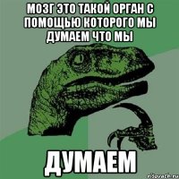 мозг это такой орган с помощью которого мы думаем что мы думаем