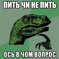 пить чи не пить ось в чом вопрос