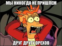 мы никогда не пришлем друг другу орехов