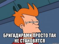  БРИГАДИРАМИ ПРОСТО ТАК НЕ СТАНОВЯТСЯ