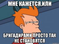 МНЕ КАЖЕТСЯ,ИЛИ БРИГАДИРАМИ ПРОСТО ТАК НЕ СТАНОВЯТСЯ