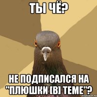 Ты чё? Не подписался на "плюшки [В] теме"?