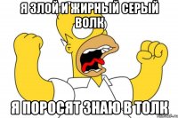 я злой и жирный серый волк я поросят знаю в толк