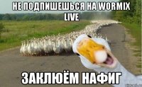 не подпишешься на WORMIX LIVE заклюём нафиг