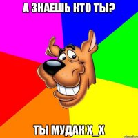 А знаешь кто ты? Ты Мудак х_х