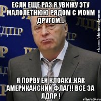 Если еще раз я увижу эту малолетнюю рядом с моим другом... я порву ей клоаку..как американский флаг!! все за ЛДПР !