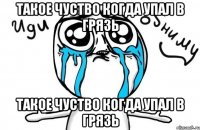 такое чуство когда упал в грязь такое чуство когда упал в грязь