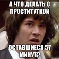 А что делать с проституткой оставшиеся 57 минут?