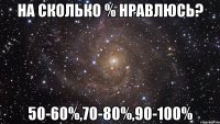 на сколько % нравлюсь? 50-60%,70-80%,90-100%