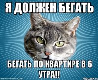 Я ДОЛЖЕН БЕГАТЬ БЕГАТЬ ПО КВАРТИРЕ В 6 УТРА!!