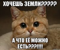 хочешь земли????? а что её можно есть???!!!!