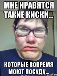 Мне нравятся такие киски... которые вовремя моют посуду...