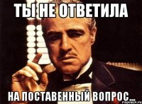 Ты не ответила на поставенный вопрос...