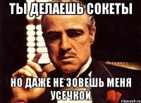 ты делаешь сокеты но даже не зовешь меня усечкой