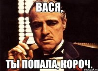 Вася, ты попала, короч.