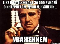 LIKE HOSTEL: жилье за 500 рублей с интернетом, душем, кухней и... уважением