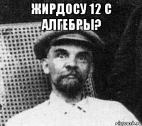 Жирдосу 12 с алгебры? 