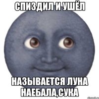 СПИЗДИЛ И УШЁЛ НАЗЫВАЕТСЯ ЛУНА НАЕБАЛА,СУКА