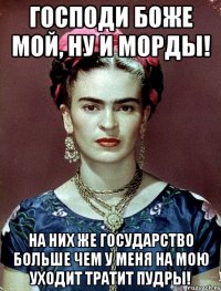 Господи Боже мой, ну и морды! На них же Государство больше чем у меня на мою уходит тратит пудры!