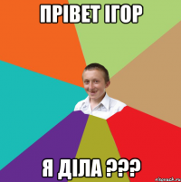 Прівет Ігор Я діла ???