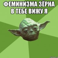 ФЕМИНИЗМА ЗЁРНА В ТЕБЕ ВИЖУ Я 