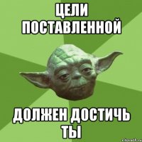цели поставленной должен достичь ты