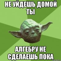 Не уйдешь домой ты Алгебру не сделаешь пока