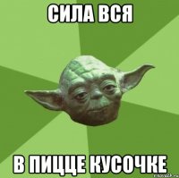 Сила вся В пицце кусочке
