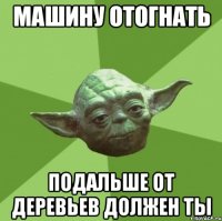 Машину отогнать Подальше от деревьев должен ты