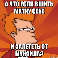 а что если вшить матку себе и залететь от мунзила?