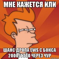 мне кажется или шанс дропа EWS с бокса 2000/1 это через чур