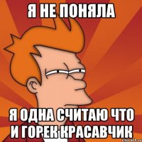 я не поняла я одна считаю что и горек красавчик
