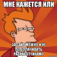 мне кажется или за сайт можно и не переплачивать разработчикам?