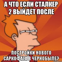 А что если сталкер 2 выйдет после постройки нового саркофага в Чернобыле?