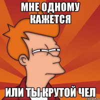 Мне одному кажется Или ты крутой чел