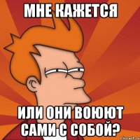 Мне кажется или они воюют сами с собой?