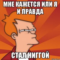 Мне кажется или я и правда Стал ниггой