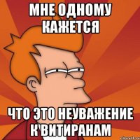 мне одному кажется что это неуважение к витиранам