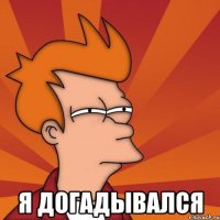  Я ДОГАДЫВАЛСЯ
