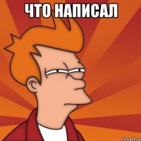 что написал 