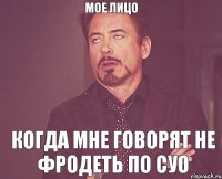 Мое лицо Когда мне говорят не Фродеть по СУО