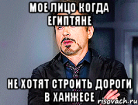 мое лицо когда египтяне не хотят строить дороги в ханжесе