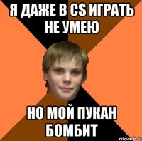 Я даже в CS играть не умею Но мой пукан бомбит