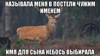 Называла меня в постели чужим именем Имя для сына небось выбирала