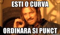 Esti o curva ordinara si punct