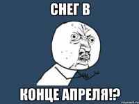 Снег в конце апреля!?