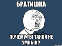 братишка почему ты такой не умный?